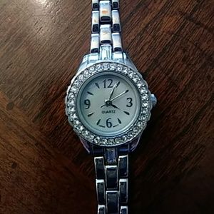 Silver watch with Swarovski Crystal
